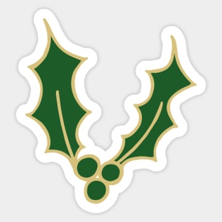 Simply Christmas Collection - Holly - Classic Xmas Colours Sticker